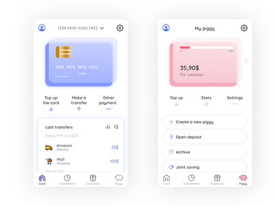 Mobile Bank App Design