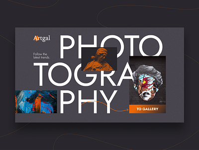 Photo Gallery Website Cover 2021 art gallery graphic design landing page photo trends typography typography2021 ui ui design uxui design web design website website cover