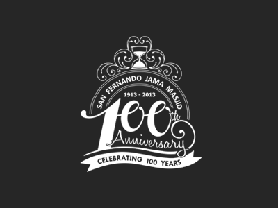 San Fernando Jama Masjid 100th anniversary anniversary celebration design illustration logo logo design mark