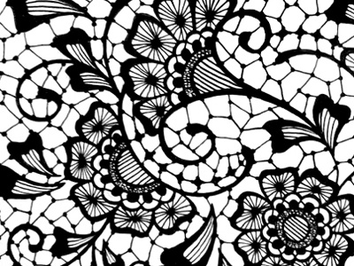 Lace Pattern II bows design fish net floral flowers illustration ink lace pattern sexy victorias secret