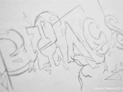 Peace within Chaos chaos drawing freehand peace sketch typography wip