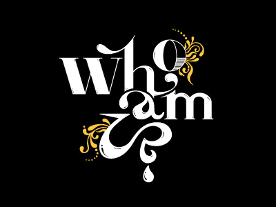Who Am I? design floral identity illustration t shirt design typography vector who am i