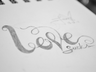 Love Sucks doodle drawing freehand love sketch sucks typography