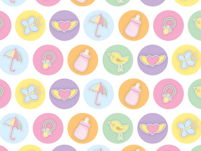 Baby Icons baby icon illustration junoon designs new born pattern vector