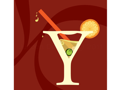 Type Cocktail cocktail drink illustration letter letter form letters type typography