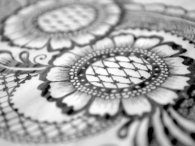 Floral Doodle 4 arabic drawing floral flowers free hand hand drawn henna ink intricate junoon designs mehndi pattern
