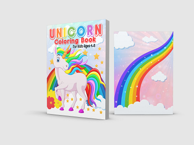 Unicorn Coloring Book Cover