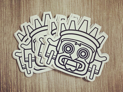 THE 9TH TEMPLE Magnets aztec branding design illustration logo magnet magnets sticker design stickers vector