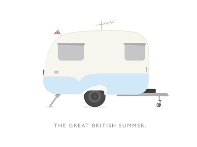 Retro caravan caravan great british illustration retro summer