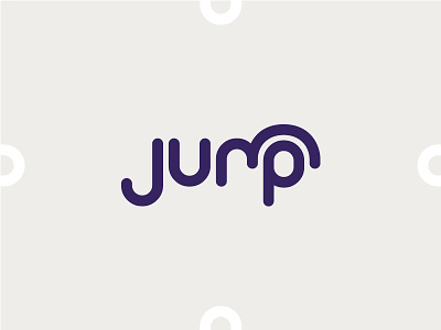 Jump branding clean fun identity jump logo modern playful purple round simple