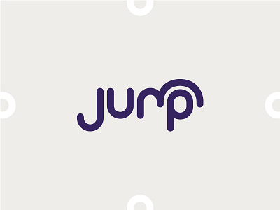 Jump branding clean fun identity jump logo modern playful purple round simple