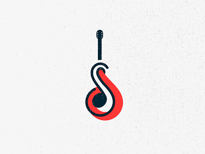 Smokin Joe Music branding fire guitar logo music note smoke