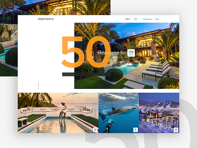 50 Reasons 50 digital grid luxury travel vacation web website