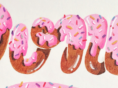 Donut Type brush type donut sprinkles sugar type typography