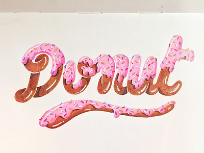 Donut Type brush type donut sprinkles sugar type typography