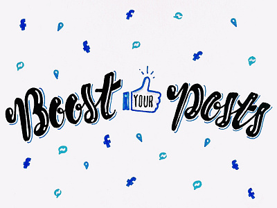 Boost Your Posts article blog boost brush type facebook handwritten like networking post social thumb typography