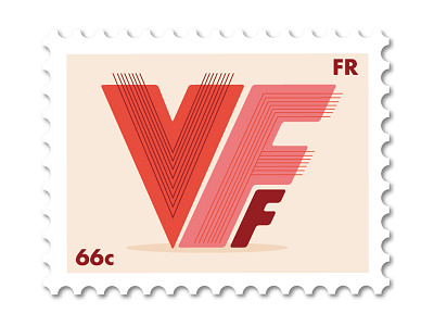 Vf Stamp air mail editorial layout mail stamp timbre typography vanity fair vintage logo