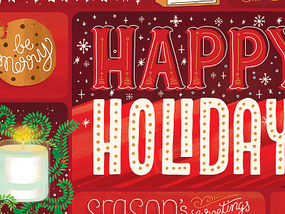 Happy Holidays calligraphy christmas cold hand drawn hand lettering holiday jolly lettering season type typography xmas