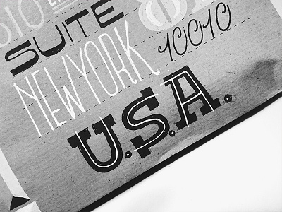 U.S.A. envelope hand lettering lettering mail new york type typography