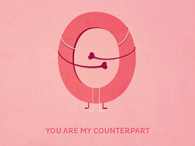 Counter Part counter i love you icon love lovers photoshop pink pun typography valentine valentines day vday