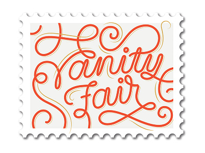 Vanity Fair Stamp editorial lettering mail mail bag stamp swash typography vanity fair vanity fair france vf