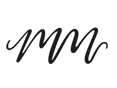 MM branding caligraphy design hand drawn identity lettering letters logo m mm monogram yoga