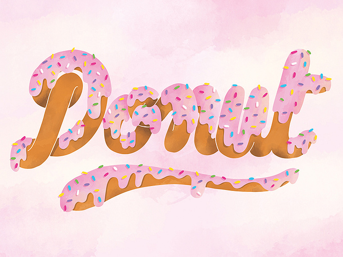 Donut type by Joanna Behar on Dribbble
