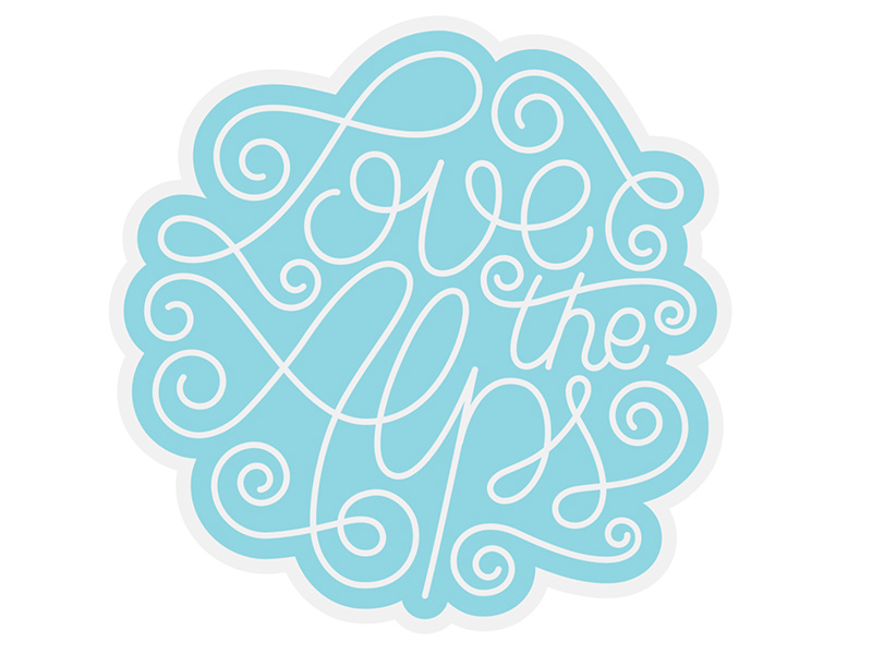 Love The Alps hand lettering hand lettered lettering type vector calligraphy patchgame patch typography snow mountains alps