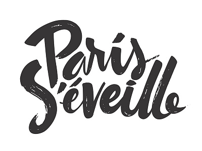 Paris S'eveille blog design hand lettered hand lettering identity lettering logo type typography