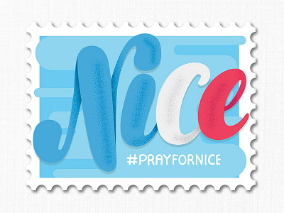 Pray For Nice... brush type hand lettering lettering nice pray south stamp type typography