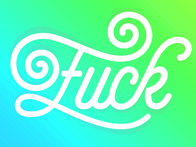 Fuck colorful design fuck illustration illustrator letter lettering rainbow type typography vector