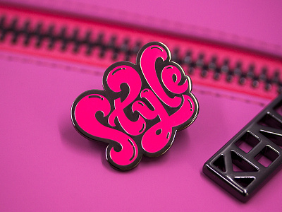Style Pins design enamel pin illustration illustrator lapel pin letter lettering style stylish type typography vector