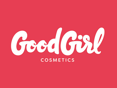 Good Girl Cosmetics blog design hand lettered hand lettering identity lettering logo type typography