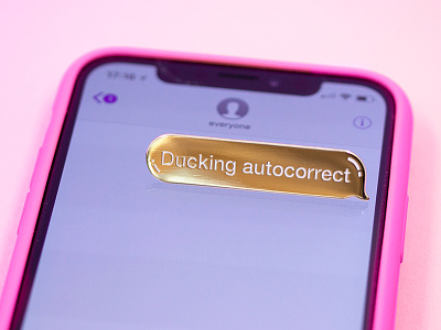 Ducking Autocorrect! autocorrect bubble correct ducking fucking imessage iphone joke lettering speech bubble