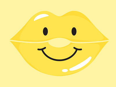 Smilips emoji face happy happy face lips lipstick makeup smiley smilips summer sunny yellow