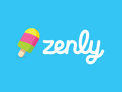 Zenly logo android app ice cream ios iphone lettering location app social network typography zenly