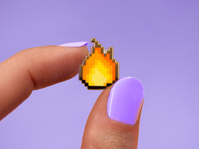 Fire pixel pin enamel pin fire flame gamer illustration metroid pin pins pixel pixel art pixelized vector video game zelda