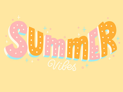 Summer Vibes brush type calligraphy design gif giphy hand drawn hand lettered hand lettering illustration illustrator letter lettering summer type typography