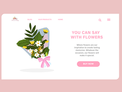 Pink Flower UI design