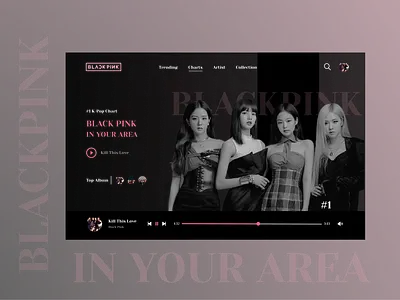 BLACKPINK blackpink design minimal ui ux web music website