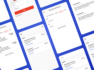 Mobile CRM app crm mobile app design pwa react ui