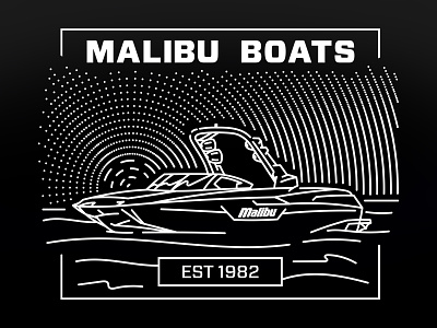 Boat Icon design icons illustration logo malibu sunset surf ui vector waves