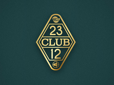 23/12 Club Icon branding design gold icons illustration logo malibu metallic sunset vector