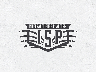 Integrated Surf Platform Logo boat icon illustration lines malibu surf wave