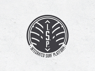 Integrated Surf Platform Logo 2 boat engine illustration logo malibu typography