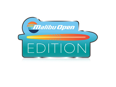 Malibu Open Edition Emblem - 3 emblem icons illustration malibu boats sunset surf vector waves