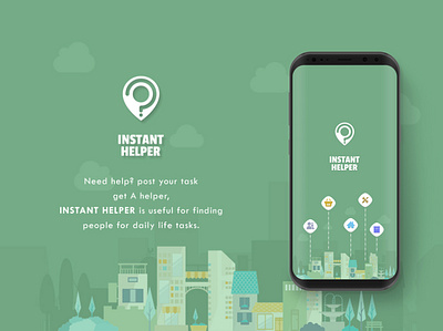 instant helper app app designer design game design graphic design icon instant helper app logo splashscreen ui ui design