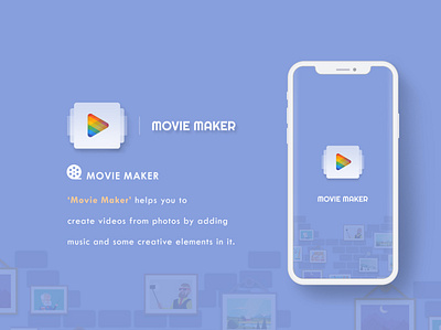 movie maker app app designer design graphic design icon logo movie maker ui ui design ux vector