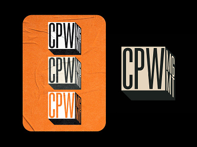 CPW MGMT LOGO DESIGN 3d branding creative design creative direction design flat illustration logo minimal music typography vector