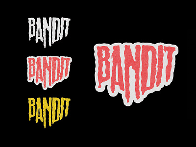 BANDIT LOGO DESIGN band branding creative direction design flat hand drawn illustration logo music typography vector